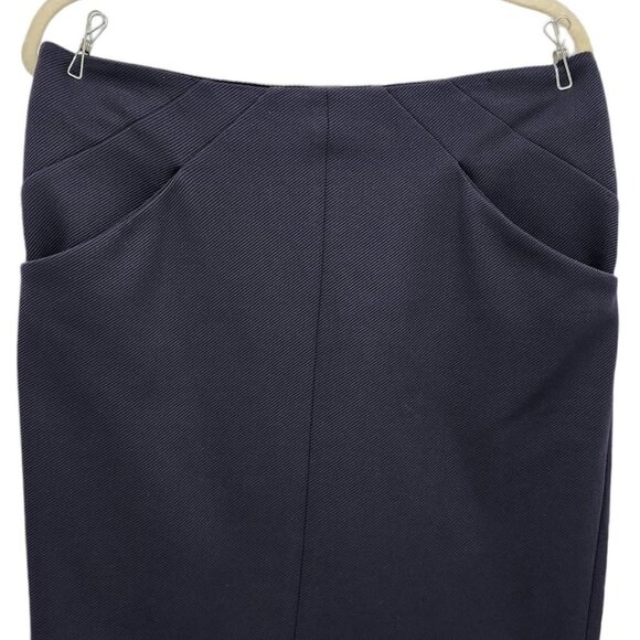 Diane Von Furstenberg Camisha DFV Black Ribbed Short Camisha Skirt Womens 10 - Picture 2 of 10